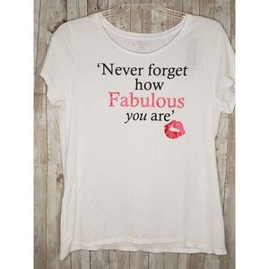 Chicos 2 How Fabulous SS Tee Optic White NWT